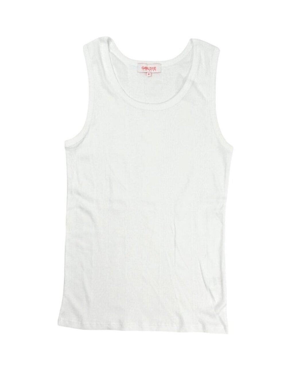 Goldie Variegated Rib Tank in White